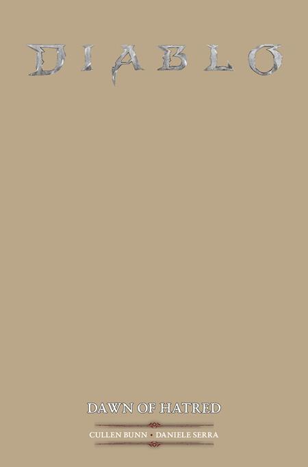 Weekly Pull list - DIABLO DAWN OF HATRED #1 (OF 4) CVR E BLANK SKETCH VAR (MR)